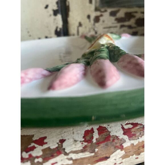 Jay Willfred Portugal Ceramic Asparagus Divided Serving Plate Andrea by Sadek - Picture 6 of 7